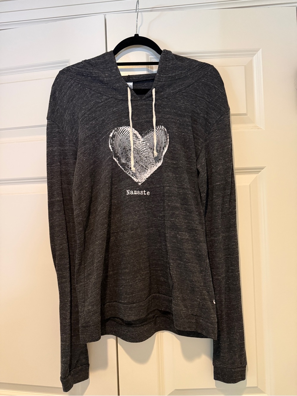 Alternative Dark Heather Gray Namaste Logo Pullover Hoodie Size XL